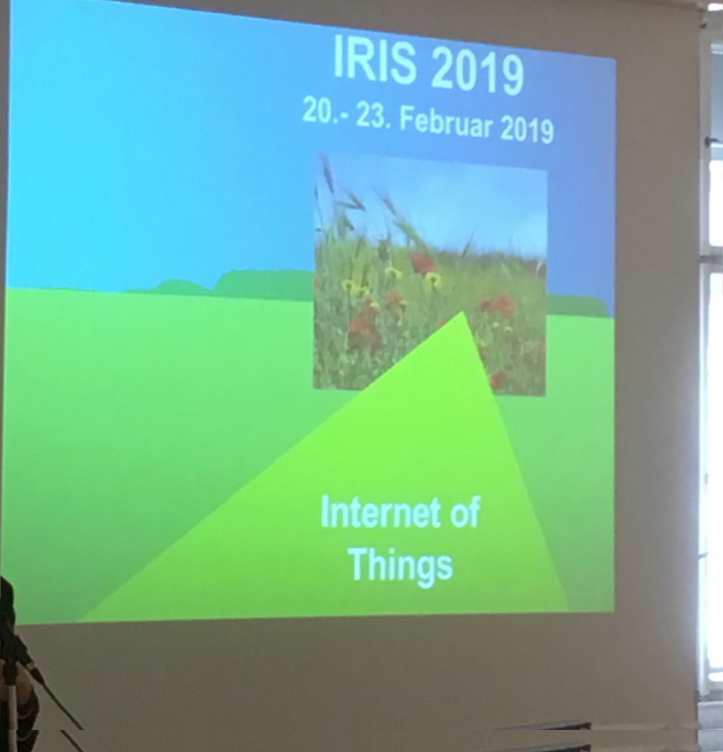 Die IRIS 2019 findet statt vom 20.-23. Februar 2019. Thema ist Internet of Things (IoT).